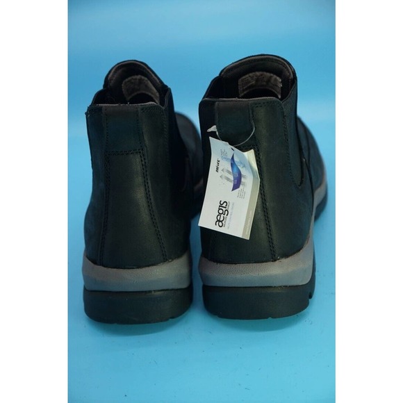 Duluth Trading Wild Boar Suede Anti Slip Ankle Boots Black Pull On 13E Wide main image 7